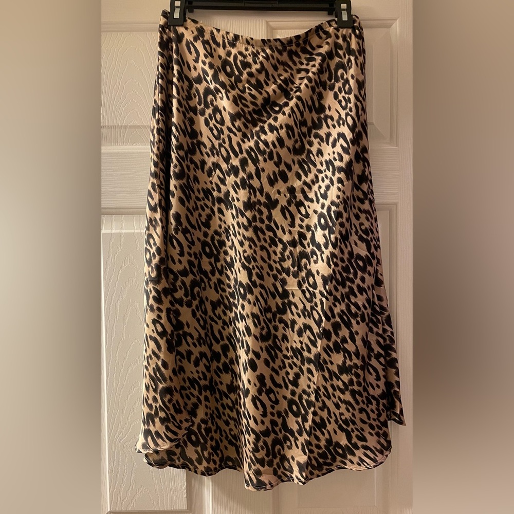 Sienna Sky Cheetah Print Midi Skirt